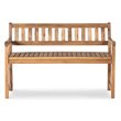 Bowery Hill Teak Brown Patio Bench Rectangular 45
