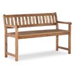 Bowery Hill Teak Brown Patio Bench Rectangular 45