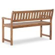 Bowery Hill Teak Brown Patio Bench Rectangular 45