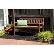 Bowery Hill Teak Brown Patio Bench Rectangular 45