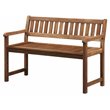 Bowery Hill Teak Brown Patio Bench Rectangular 45