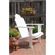 Bowery Hill Traditional Wood Outdoor Chair with Arm Rests in White