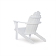 Bowery Hill Traditional Wood Outdoor Chair with Arm Rests in White