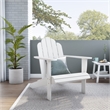 Bowery Hill Traditional Wood Outdoor Chair with Arm Rests in White
