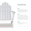 Bowery Hill Traditional Wood Outdoor Chair with Arm Rests in White