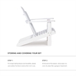 Bowery Hill Traditional Wood Outdoor Chair with Arm Rests in White