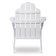 Bowery Hill Traditional Wood Outdoor Chair with Arm Rests in White