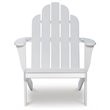 Bowery Hill Traditional Wood Outdoor Chair with Arm Rests in White