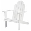 Bowery Hill Traditional Wood Outdoor Chair with Arm Rests in White
