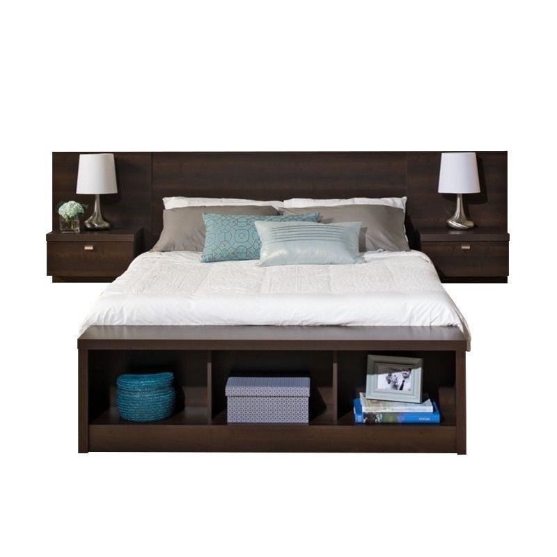Beds Bowery Hill Bowery Hill Queen Platform Storage Bed With Floating Headboard