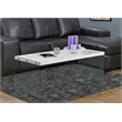 Bowery Hill Tempered Glass Coffee Table in Glossy White