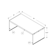 Bowery Hill Tempered Glass Coffee Table in Glossy White