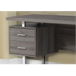 Bowery Hill Particle Board Dark Taupe Desk Rectangular 60