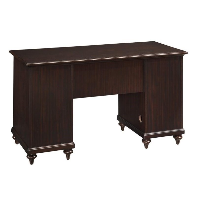 Bowery Hill 5 Drawer Wood Computer Desk in Espresso