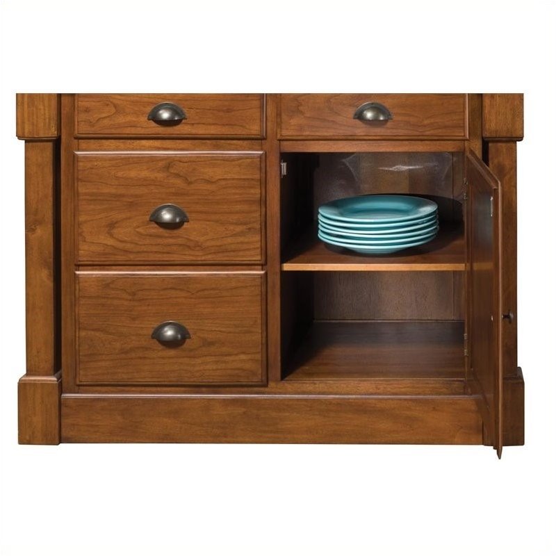 Bowery Hill Kitchen Island in Rustic Cherry