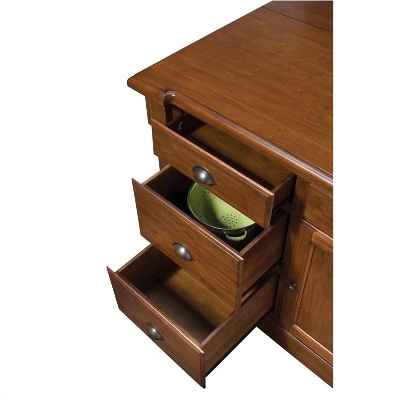 Bowery Hill Kitchen Island in Rustic Cherry