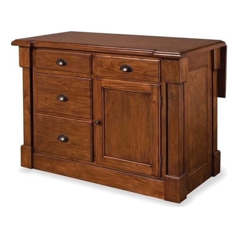 Bowery Hill Kitchen Island in Rustic Cherry