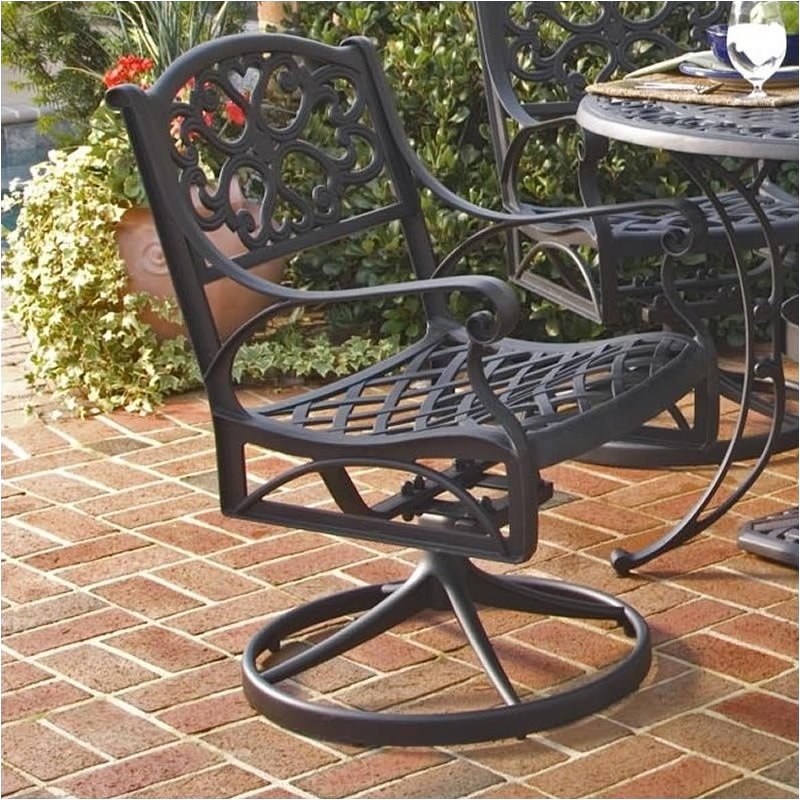 Bowery Hill 5 Piece Metal Patio Dining Set in Black