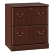 Bowery Hill 2-Drawers Vertical Cherry Wood Filing Cabinet Easy Assembly