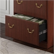 Bowery Hill 2-Drawers Vertical Cherry Wood Filing Cabinet Easy Assembly