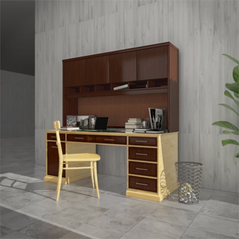 Bowery Hill Hansen Cherry Storage Hutch Rectangular 72