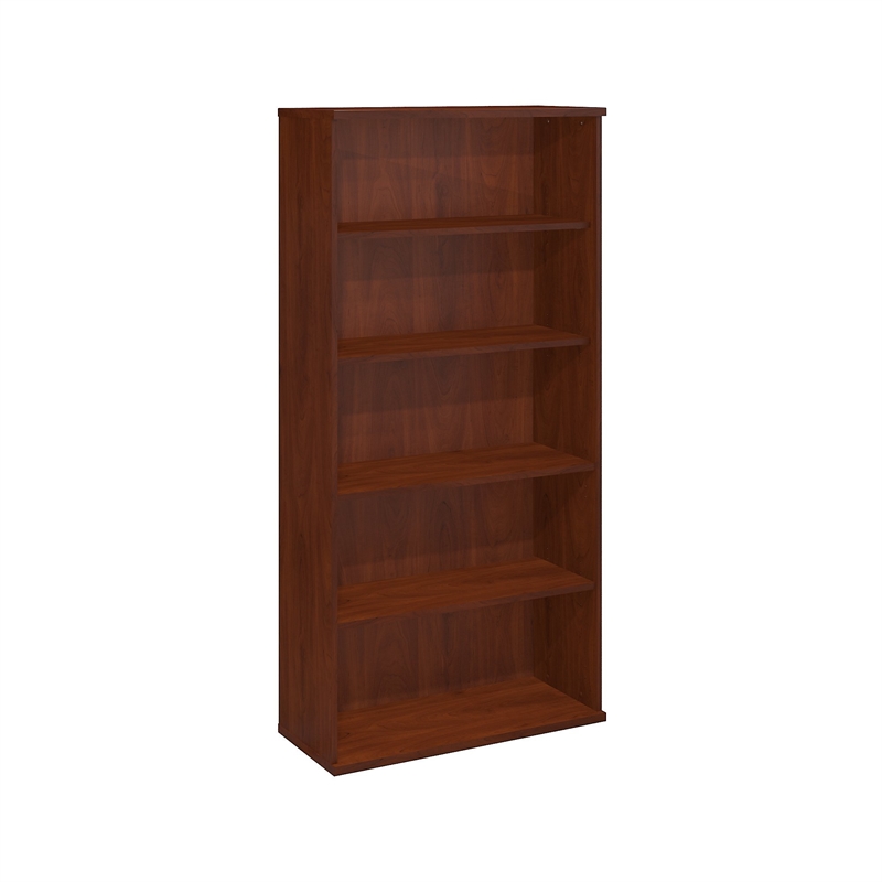 Bowery Hill 5 Shelf Bookcase in Hansen Cherry Engineered Wood