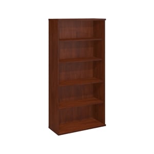 Bowery Hill 5 Shelf Bookcase in Hansen Cherry Engineered Wood