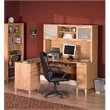 Bowery Hill Wood Maple Cross Computer Desk L-Shaped 71