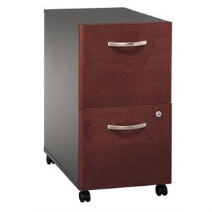 Bowery Hill Faux Wood Hansen Cherry Filing Cabinet Rectangular Mobile