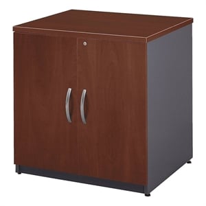 Bowery Hill Engineered Wood Cherry Storage Cabinet Rectangular Lockable 29.84&quotH Assembled