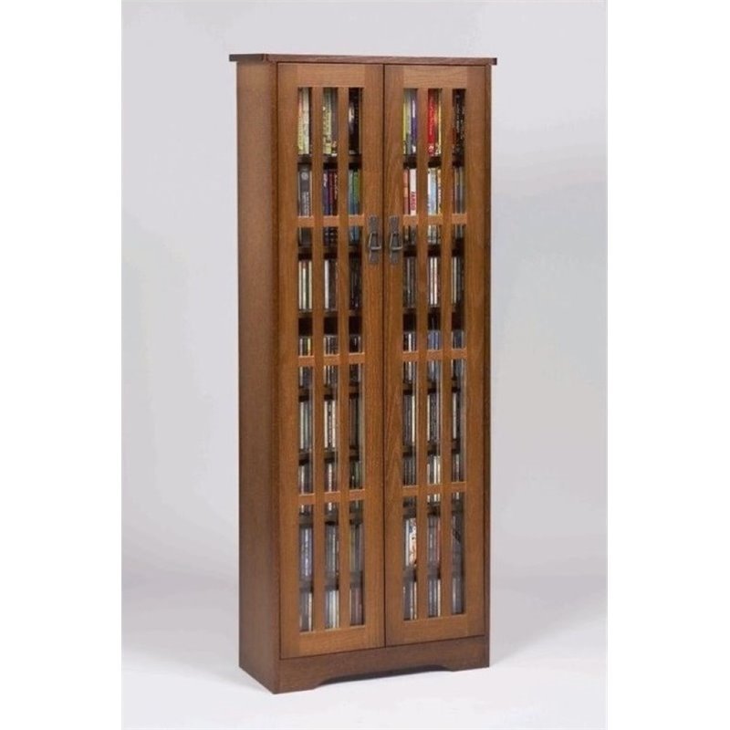 Bowery Hill 62 Tall Cd Dvd Media Storage Cabinet In Bowery Hill 62 Tall Cd Dvd Media Storage Cabinet In Walnut
