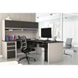 Bowery Hill Wood Slate Gray Computer Desk L-Shaped Reversible 71.1