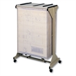 Bowery Hill Metal Mobile Hanging Files Stand in Sand