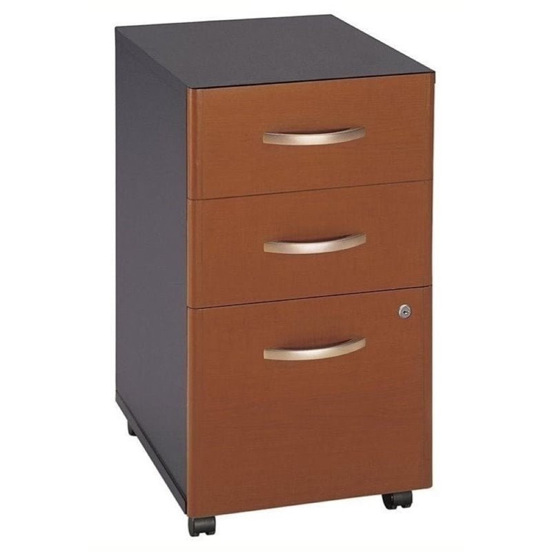 Office Bowery Hill Bowery Hill 3 Drawer Mobile Pedestal In Auburn Maple