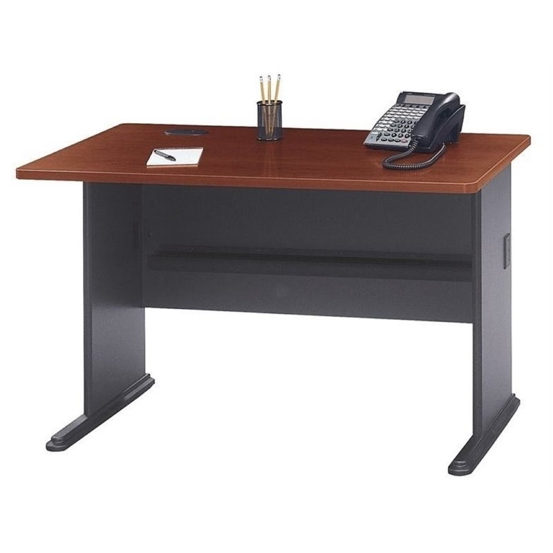 Bowery Hill Thermally Laminated Hansen Cherry Desk Rectangular 48