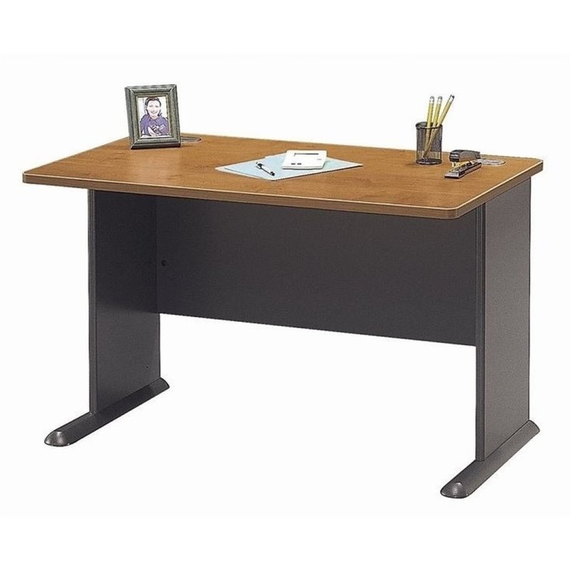 Bowery Hill Laminate Natural Cherry Desk Rectangular 48