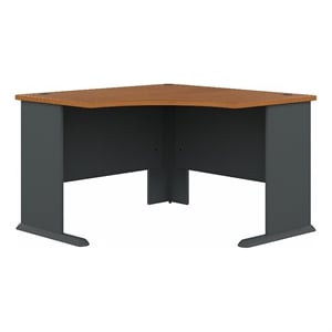 Bowery Hill Engineered Wood Natural Cherry/Gray Corner Desk Rectangular Scratch-Resistant 47.16&quot Unassembled