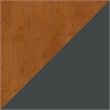 Bowery Hill Engineered Wood Cherry/Gray Computer Desk Rectangular Wire Management 72