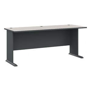 Bowery Hill Engineered Wood Slate Gray Office Desk Rectangular Scratch-Resistant 72&quot Unassembled