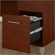 Bowery Hill Wood Hansen Cherry Office Desk Rectangular Wire Management 60