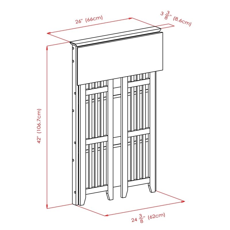 Bowery Hill 4-Tier Transitional Solid Wood Folding Bookcase in Natural