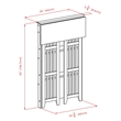 Bowery Hill 4-Tier Transitional Solid Wood Folding Bookcase in Natural