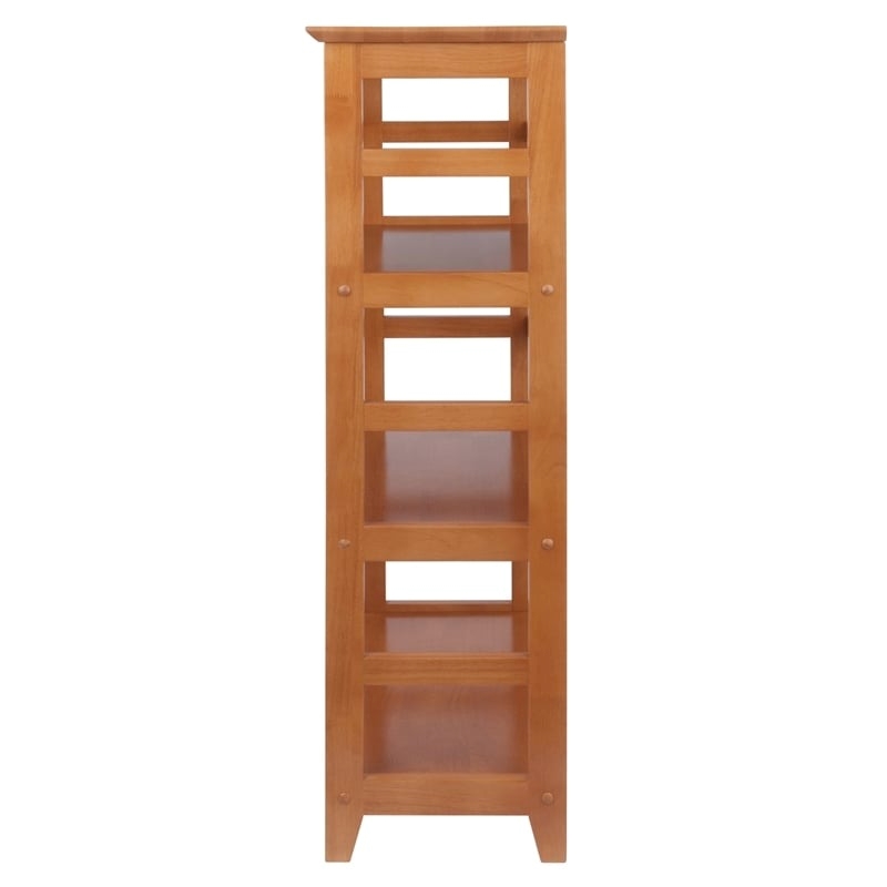 Bowery Hill Solid Wood Honey Brown Bookshelf Rectangular 42.01