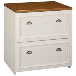 Bowery Hill Manufactured Wood Antique White Filing Cabinet Rectangular 30.72&quot x 29.57&quot x 20.79&quot Unassembled
