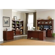 Bowery Hill Engineered Wood 5-Shelves Bookcase in Classic Cherry