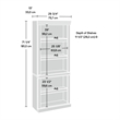 Bowery Hill Engineered Wood 5-Shelves Bookcase in Classic Cherry