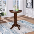 Bowery Hill Hardwood Cappuccino Pub Table Rectangular Carved 41.5