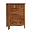 Bowery Hill 4-Drawer Transitional Engineered Wood Chest in Oiled Oak