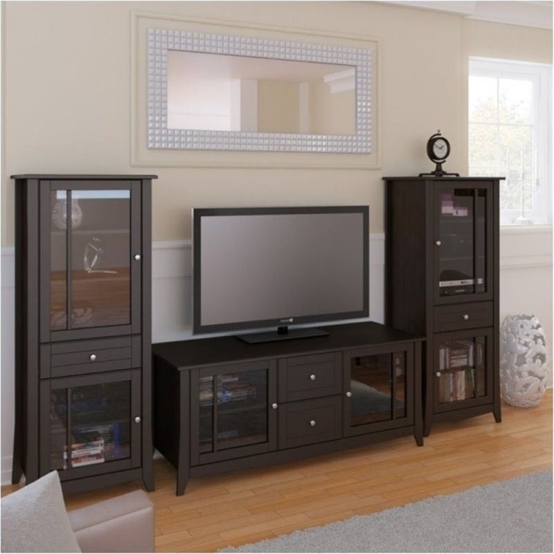 Bowery Hill Curio Cabinet in Espresso