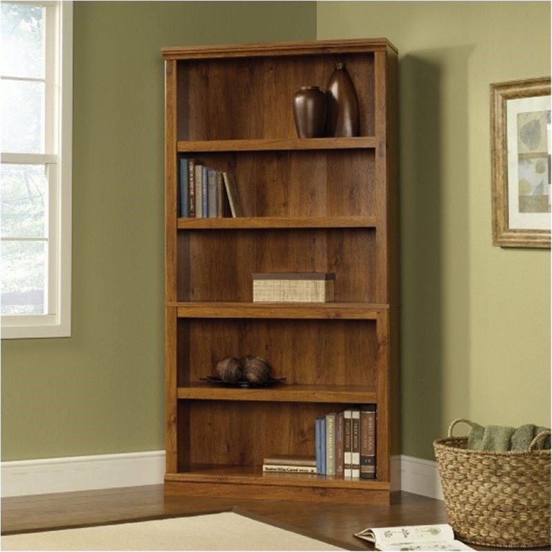 Bowery Hill 5 Shelf Bookcase in Abbey Oak